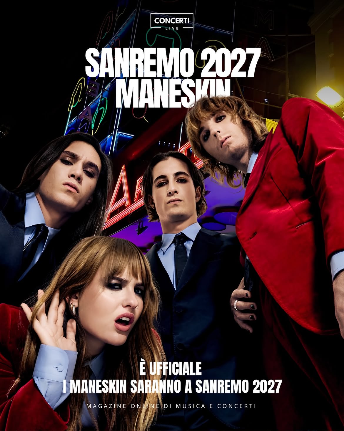 Maneskin возз’єднаються вперше за тривалий час: гурт виступить на Sanremo 2027